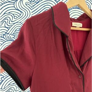 Burgundy Button Tunic